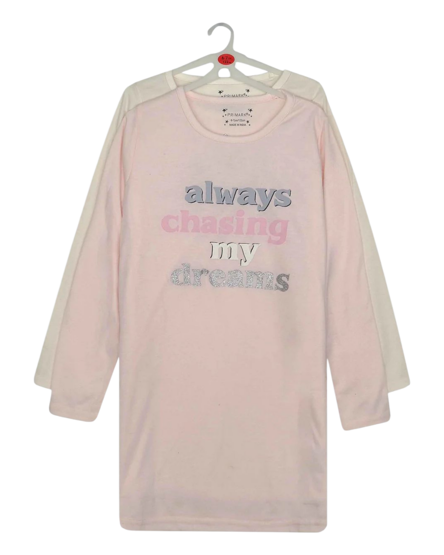 Pink/Yellow Long Sleeve Nightshirt 2pack