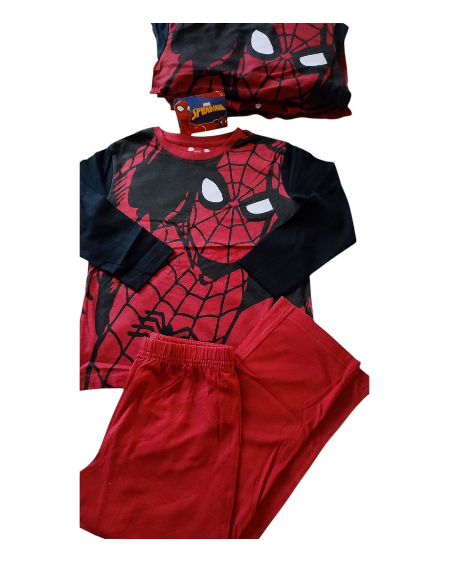 Maroon Spiderman Long Sleeve Pyjamas