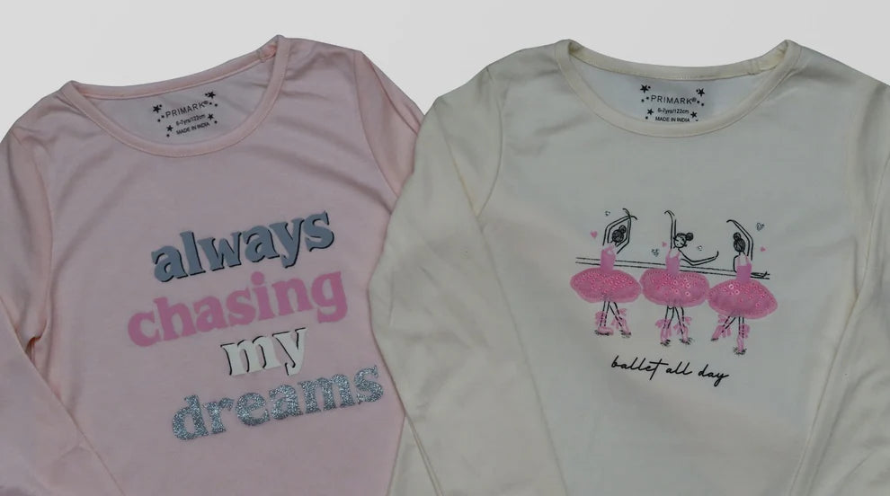 Pink/Yellow Long Sleeve Nightshirt 2pack