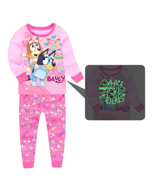 Bluey Pink Long Sleeve Pyjamas