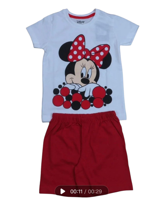 Minnie Mouse White/Red Short Set