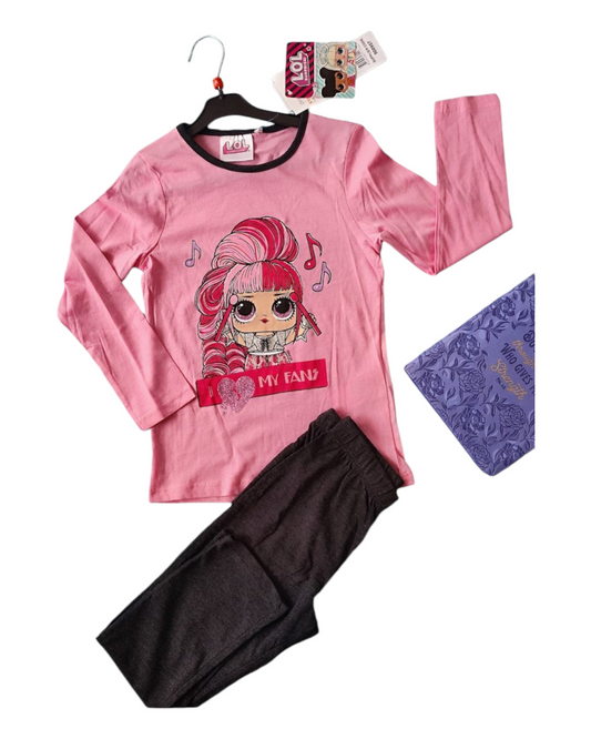 L.O.L Pink & Grey Long Sleeve Pyjamas