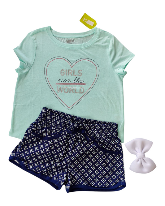 Girls Run the World Glitter Short Set