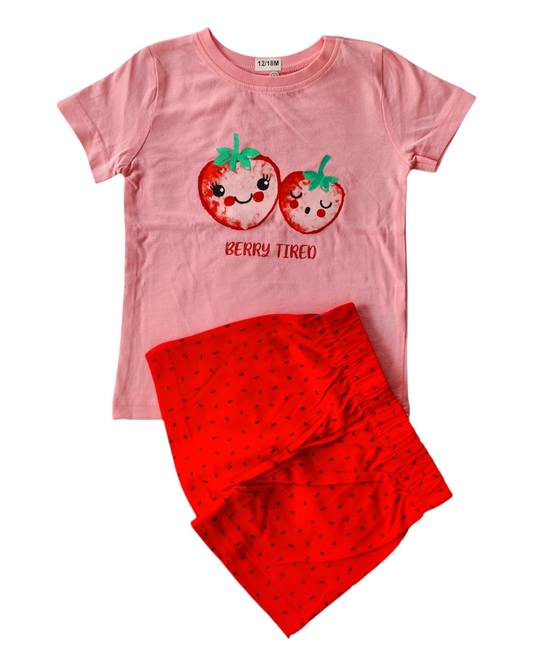 Pink/Red Berry Tired Short Pyjamas