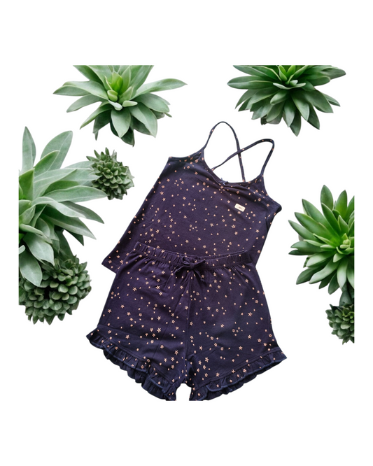 Navy Stars Vest Short Set Pyjamas